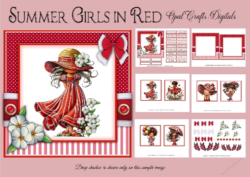 Summer Girls in Red Mini Kit