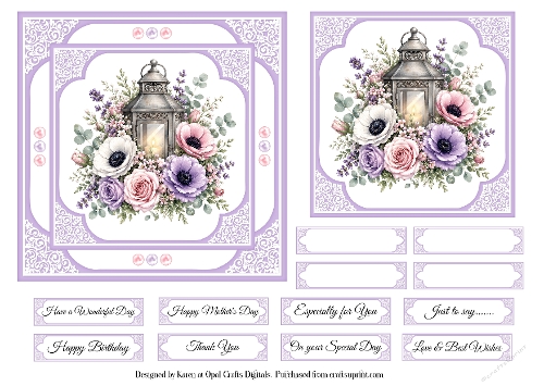 Pastel Florals 2 Card Base & Topper Kit