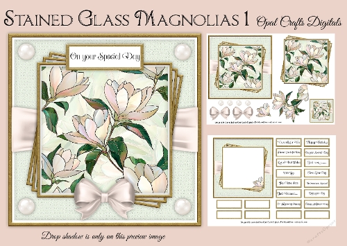 Stained Glass Magnolias 1 Mini Kit