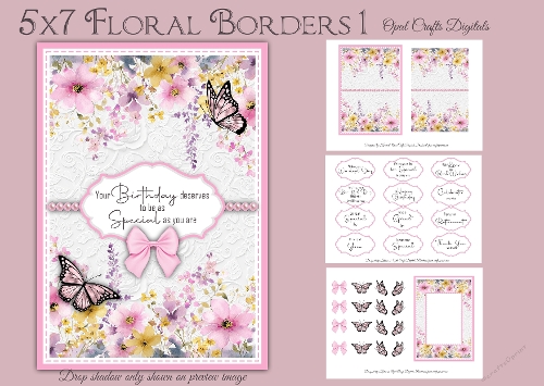 Floral Border Cards 1