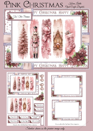 Pink Christmas Brushstroke Mini Kit
