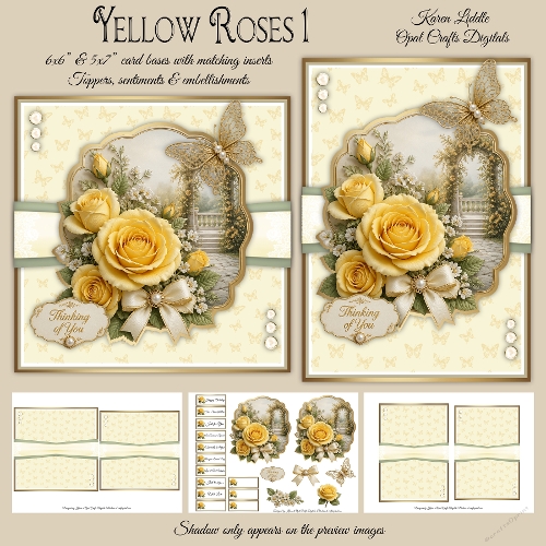 Yellow Roses 1 Mini Kit 6x6 & 5x7 Cards