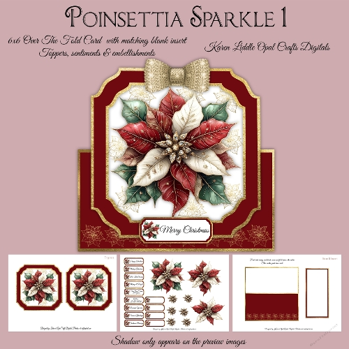 Over The Fold Poinsettia Sparkle 1