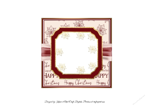 Poinsettia Sparkle Decoupage1 Insert 6x6