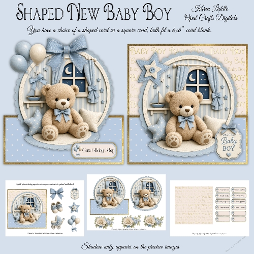 Shaped New Baby Boy 5 Mini Kit