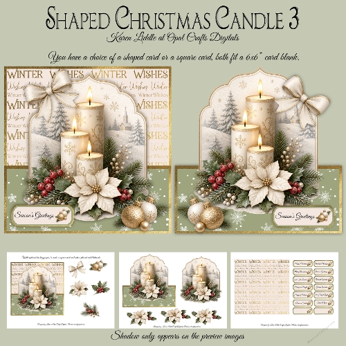 Shaped Christmas Candle 3 Mini Kit