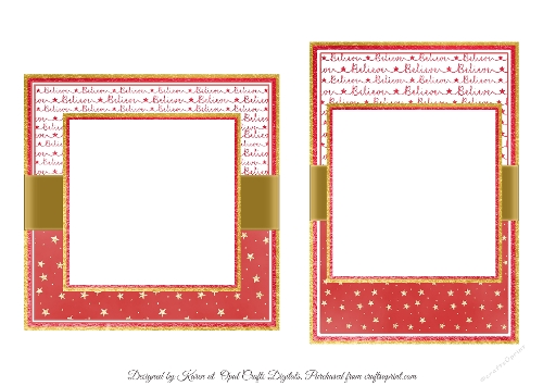 Cute Santa & Snowman Card Fronts & Sentiments Inserts - 6x6 & 5x7