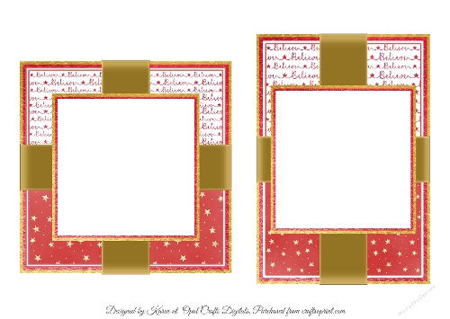 Cute Santa & Snowman Card Fronts & Sentiments 3 Inserts - 6x6 & 5x7