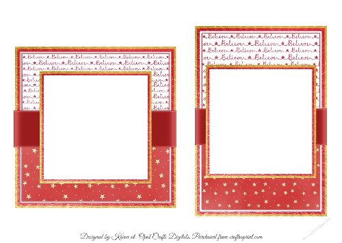 Cute Santa & Snowman Card Fronts & Sentiments 4 Inserts - 6x6 & 5x7