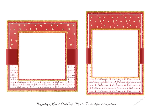 Cute Santa & Snowman Card Fronts & Sentiments 5 Inserts - 6x6 & 5x7