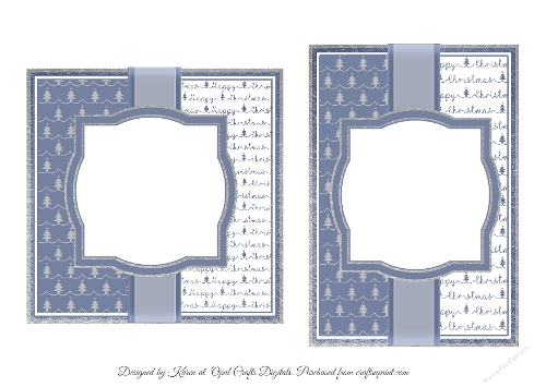 Christmas Cottage Card Fronts & Sentiments 1  Inserts - 6x6 & 5x7