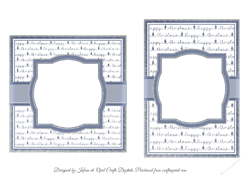 Christmas Cottage Card Fronts & Sentiments 4  Inserts - 6x6 & 5x7