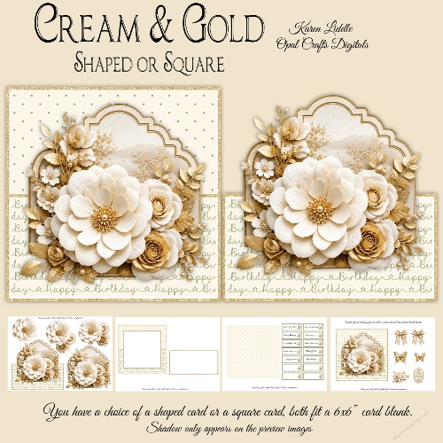 Shaped Cream & Gold Mini Kit 