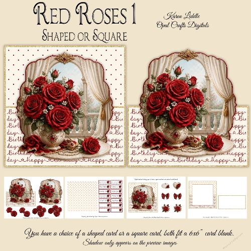 Shaped Red Roses 1 Mini Kit 
