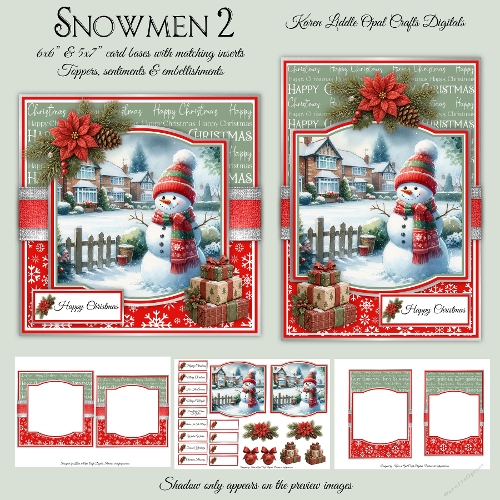 Snowmen 2 Mini Kit 6x6 & 5x7 Cards