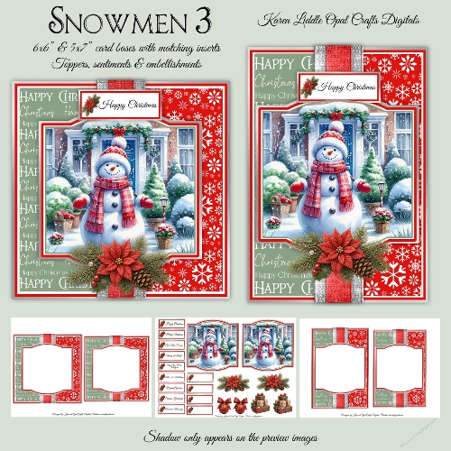 Snowmen 3 Mini Kit 6x6 & 5x7 Cards