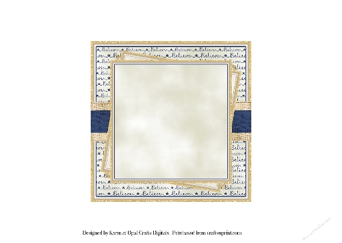 Blue Merry Christmas Insert