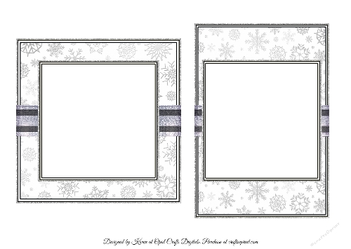 Black & White Santa Inserts - 6x6 & 5x7