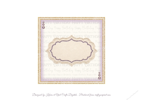 Dahlia One Layer Card Front Kit -Insert