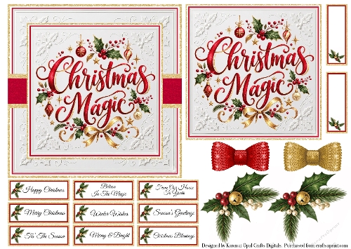 Christmas Greetings 7 Card Base & Topper Kit