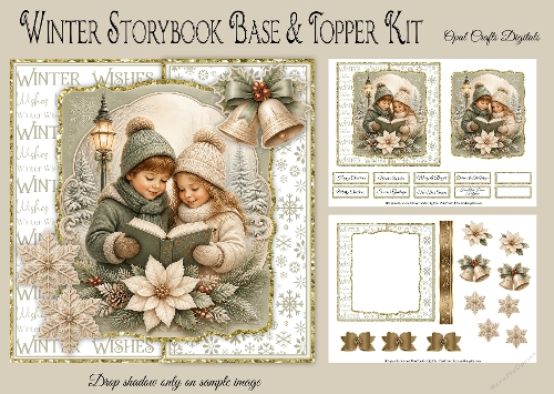 Winter Storybook Card Base & Topper Kit