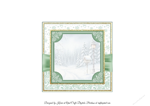 Green Winter Teddy Insert