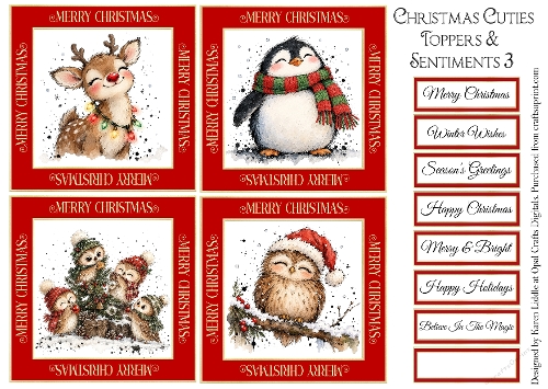 Christmas Cuties Toppers & Sentiments 3