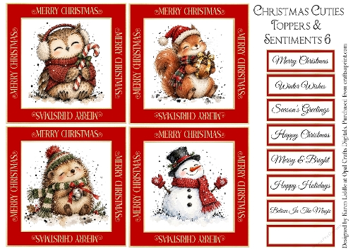 Christmas Cuties Toppers & Sentiments 6