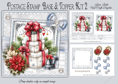 Postage Stamp Card Base & Topper Kit 2