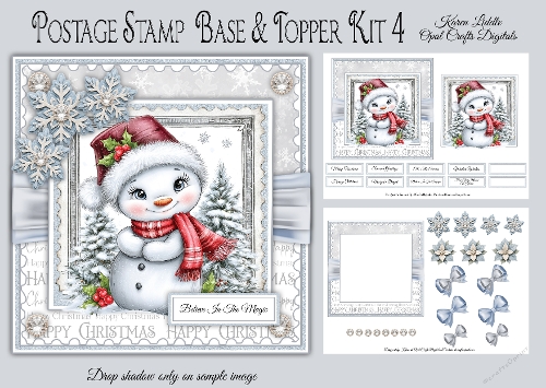 Postage Stamp Card Base & Topper Kit 4
