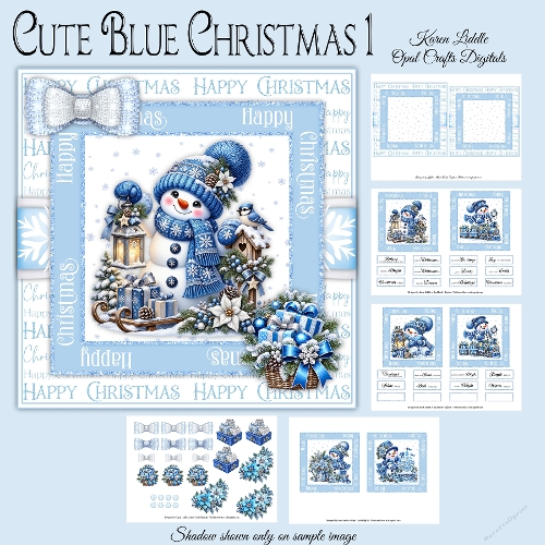 Cute Blue Christmas 1 6x6 Mini Kit