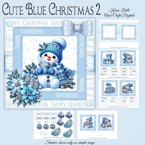 Cute Blue Christmas 2 6x6 Mini Kit