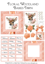 Floral Woodland Babies - Fawn