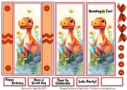 Dinosaur Bookmark Card 1
