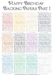 Happy Birthday Backing Papers Part 1