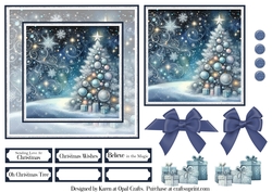 Blue Sparkle Christmas Trees 1