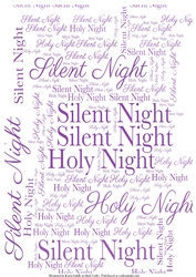 Silent Night Word Backing Paper