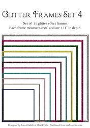 1/4 Glitter Effect Frames Set 4