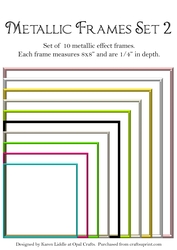 1/4 Metallic Effect Frames Set 2