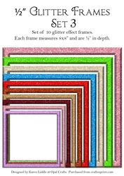     1/2inch Glitter Effect Frames Set 3