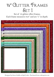 1/2 inch Glitter Effect Frames Set 1