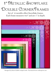1/2 inch Metallic Effect Double Corner Snowflake Frames 2
