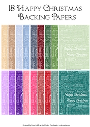Happy Christmas Word Backing Paper - Coloured Background 