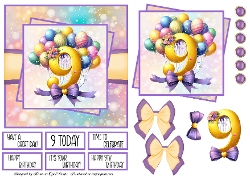 Number 9th Birthday Balloons 