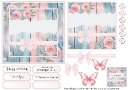 Blue & Pink Floral 1 