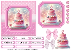 2nd Birthday Cake Pink
