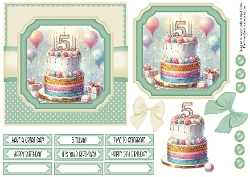 5th  Birthday Cake Rainbow