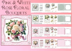Pink & White Rose Bouquet Decoupage
