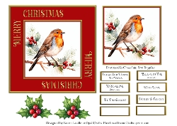 Framed Robin Base & Topper Set 1