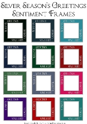 Silver Seasons Greetings Sentiment Frames Set